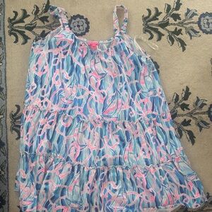 Lilly Pulitzer Pink and Blue Swirl Mini Dress